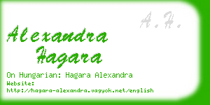 alexandra hagara business card